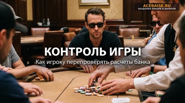 Контроль дилера: как игроку самостоятельно перепроверять расчет банка и сайд-потов в живой игре