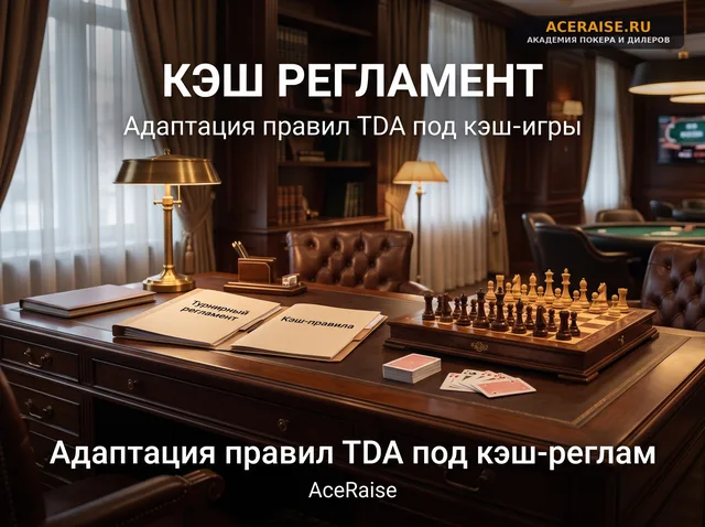Адаптация правил TDA под кэш-регламент: создание единого свода правил для покерного клуба