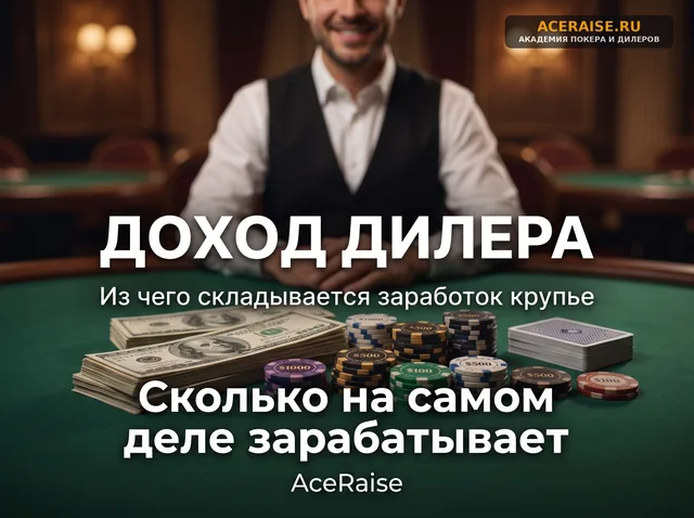 Сколько на самом деле зарабатывает покерный дилер: честно об окладе, чаевых и реальных доходах
