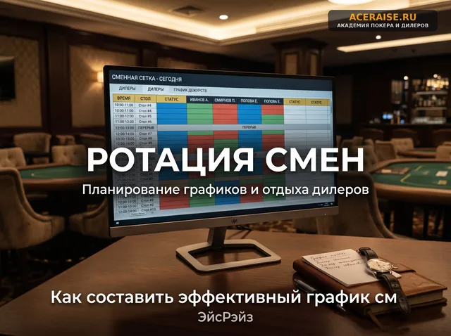 Как составить эффективный график смен и ротацию дилеров: математика эргономики персонала в покерном бизнесе