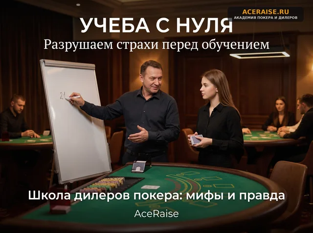 Школа дилеров покера: мифы и правда об обучении с нуля (даже если вы гуманитарий)