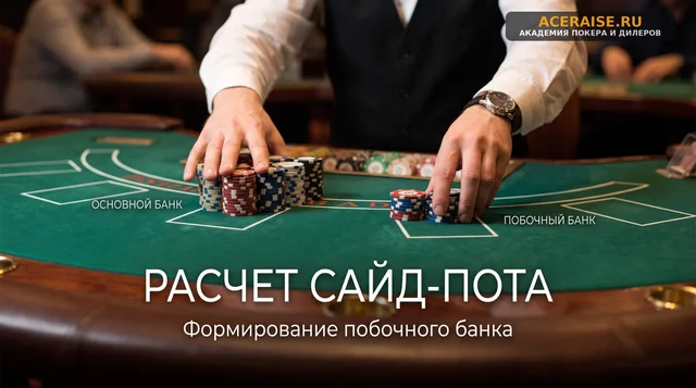 Пошаговый алгоритм расчета сайд-пота при одном коротком стеке (3-way All-in)