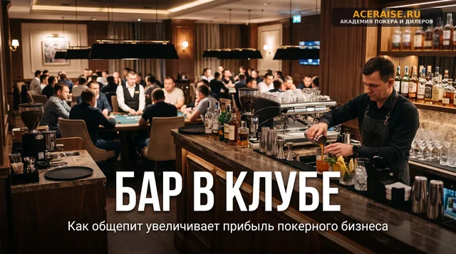 Бар, кухня и кальяны в покерном клубе: как допродажи увеличивают средний чек и окупают аренду