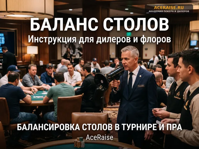 Балансировка столов в турнире и правила синхронных раздач (Hand-for-Hand) по регламенту TDA
