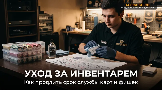 Технические регламенты ухода за инвентарем: как чистить и дезинфицировать пластиковые карты и фишки в клубе