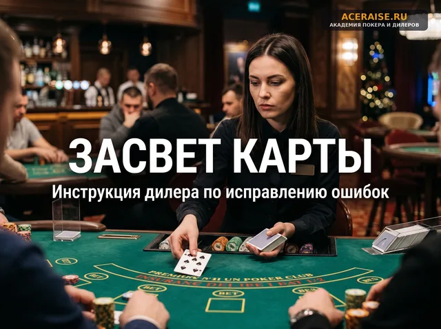Засвеченные карты на префлопе и постфлопе: регламент исправления ошибок дилера при раздаче
