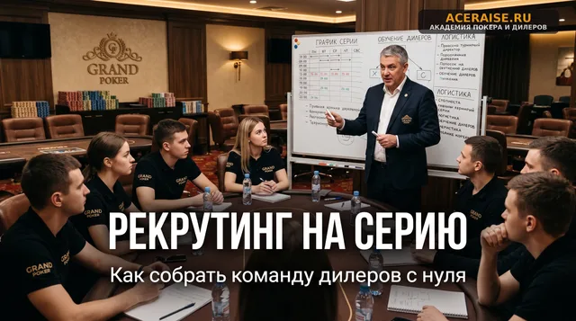 Как набрать и подготовить команду дилеров для крупной покерной серии с нуля: чек-лист для организатора