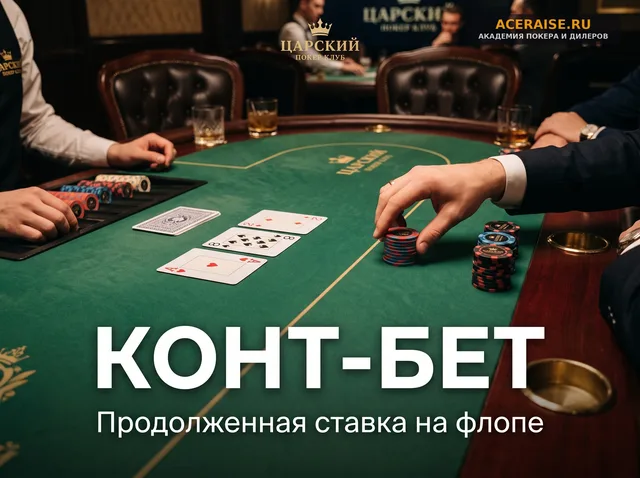 Конт-бет на флопе: как ставить продолженную ставку и выбирать сайзинг