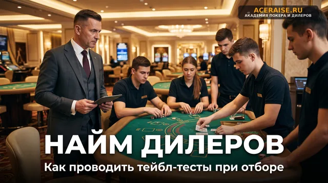 Подбор и найм персонала для покерного клуба: где искать профессиональных дилеров и как проводить массовые тейбл-тесты