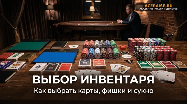 Оборудование покерного клуба: как выбрать качественные пластиковые карты, фишки и сукно для столов