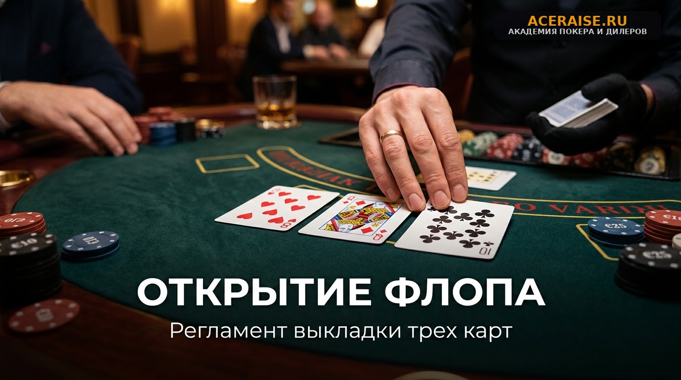 Техника работы дилера: как собирать фишки в банк после префлопа и формировать флоп