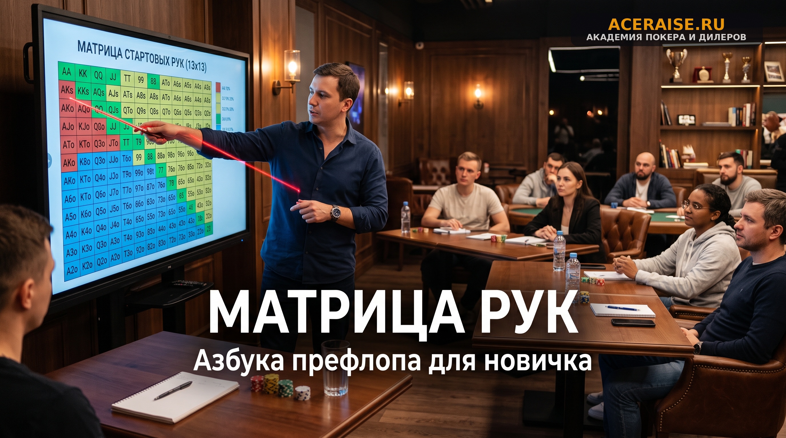 Как читать чарты стартовых рук: базовый гайд по матрице 13х13