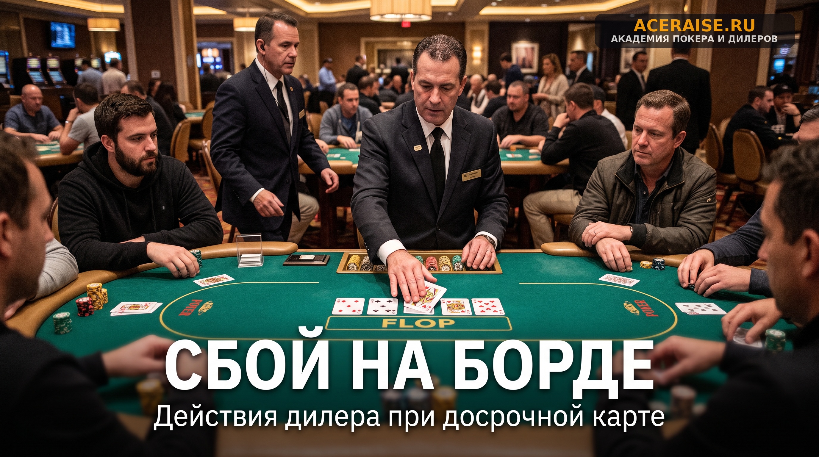 Регламент дилера при сбое на постфлопе: что делать, если карты борда смешались или открыты раньше времени