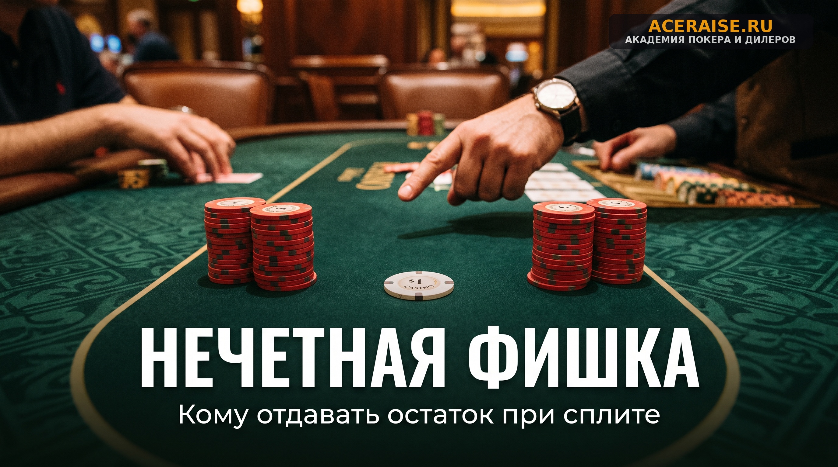 Деление нечетной фишки при сплит-поте: регламент TDA для кэш-игры и турниров