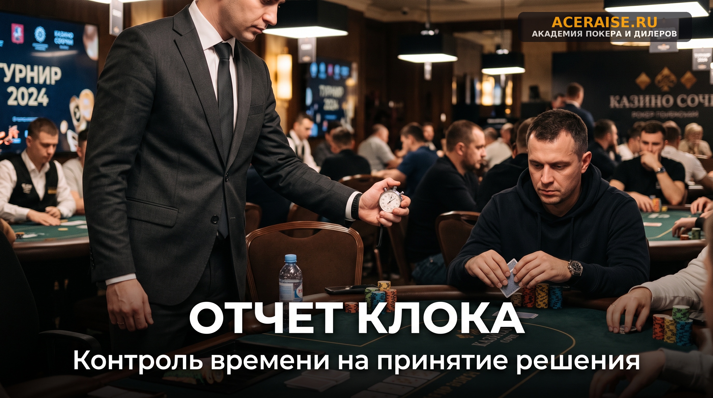 Контроль времени и затяжка игры: как дилеру фиксировать «тайм-аут» и действовать при объявлении «клок» (Clock)