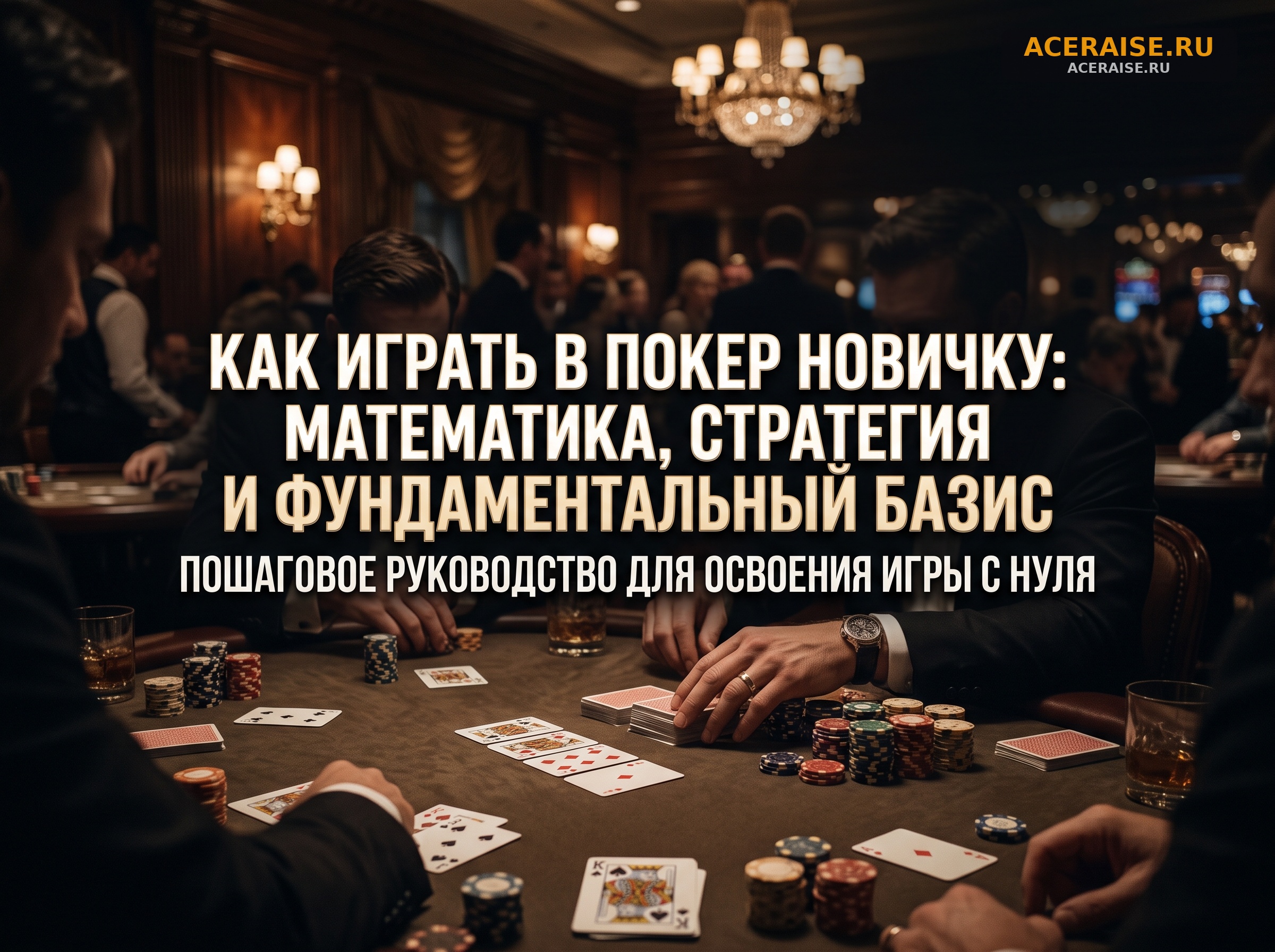 Как играть в покер новичку: Математика, стратегия и фундаментальный базис от школы AceRaise