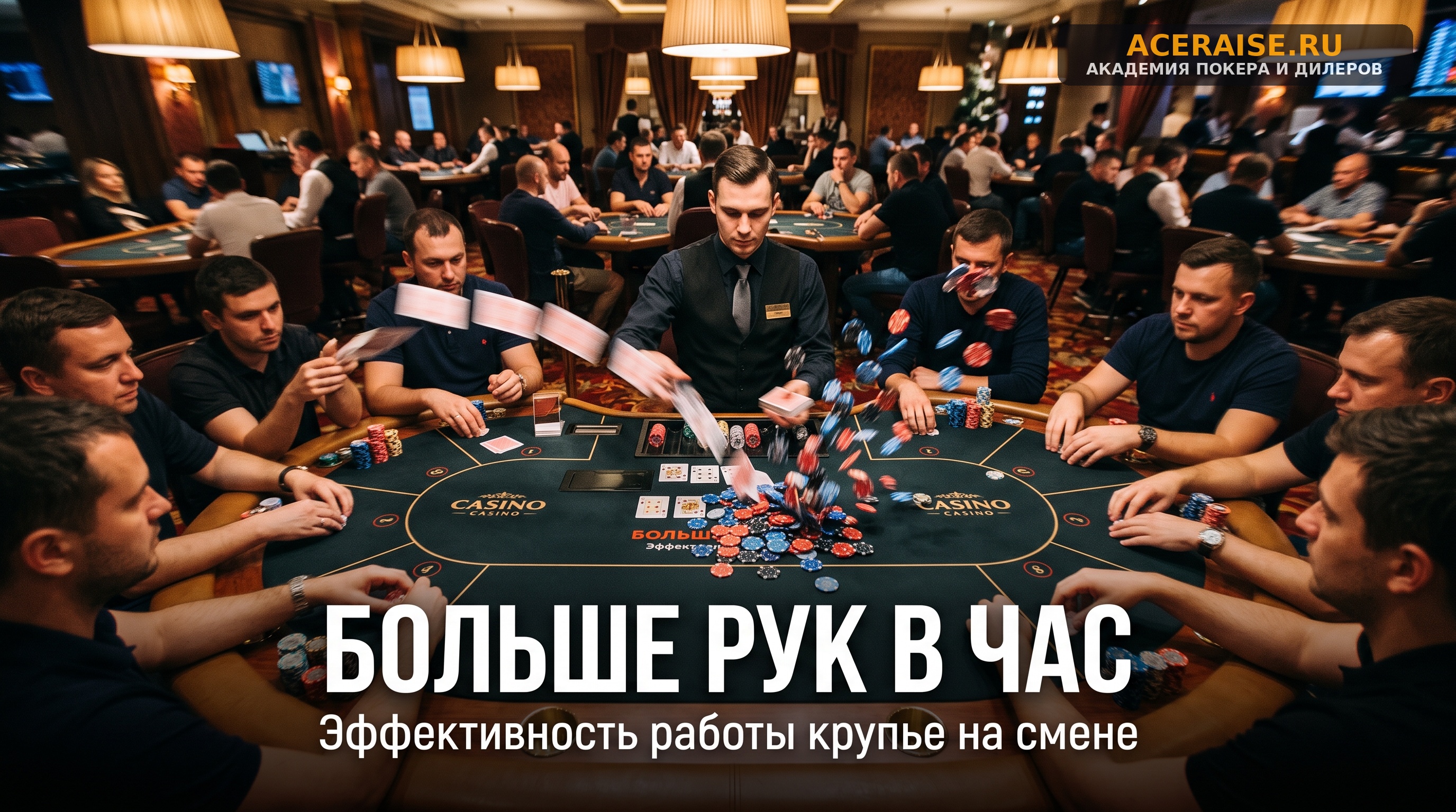Тайминг и нормативы скорости: как дилеру сократить время шафла на 10 секунд и сдавать больше рук в час