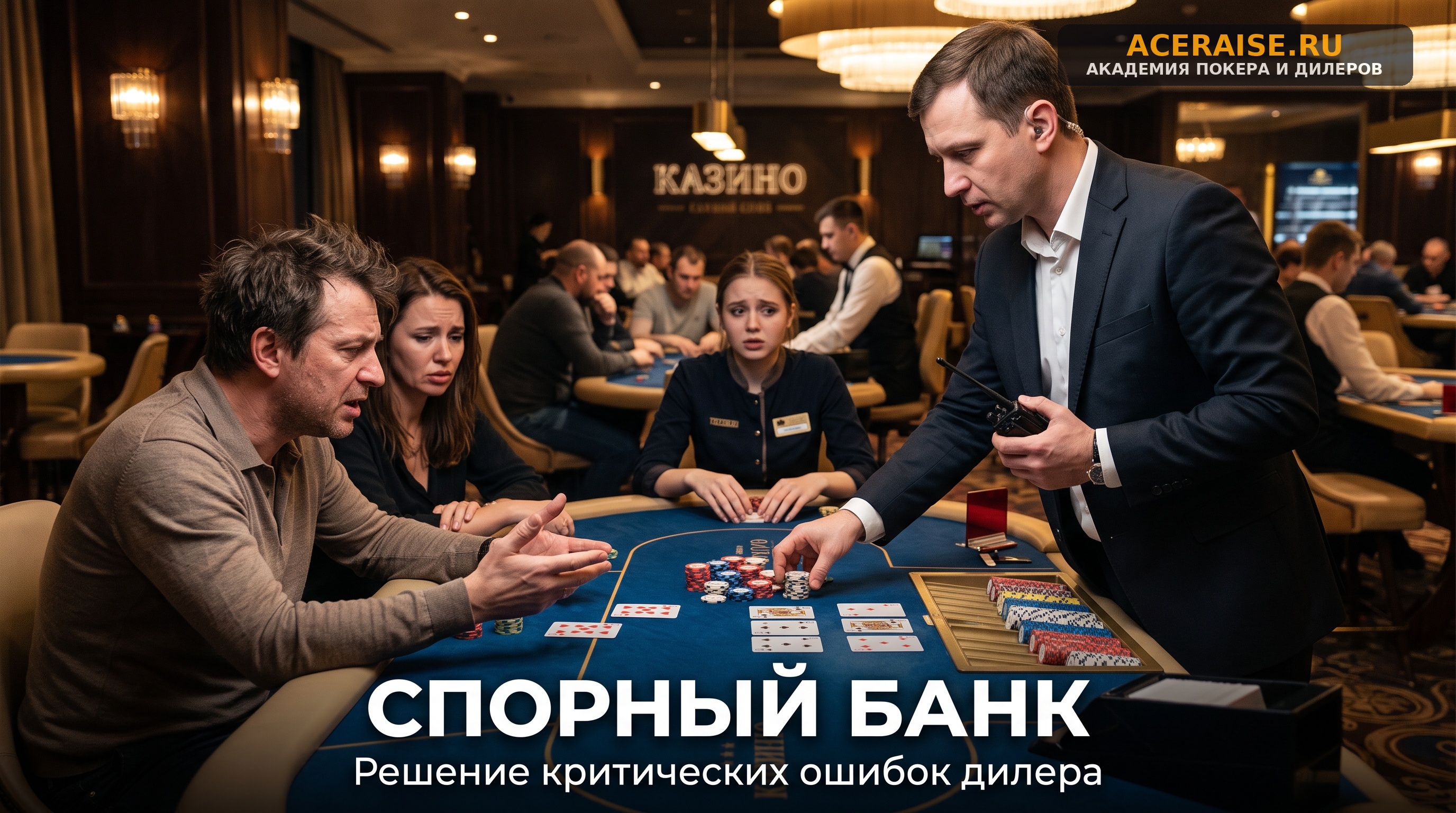 Разбор спорных финансовых ситуаций: что делать флору, если дилер допустил ошибку в расчете банка и раздал фишки не тому игроку