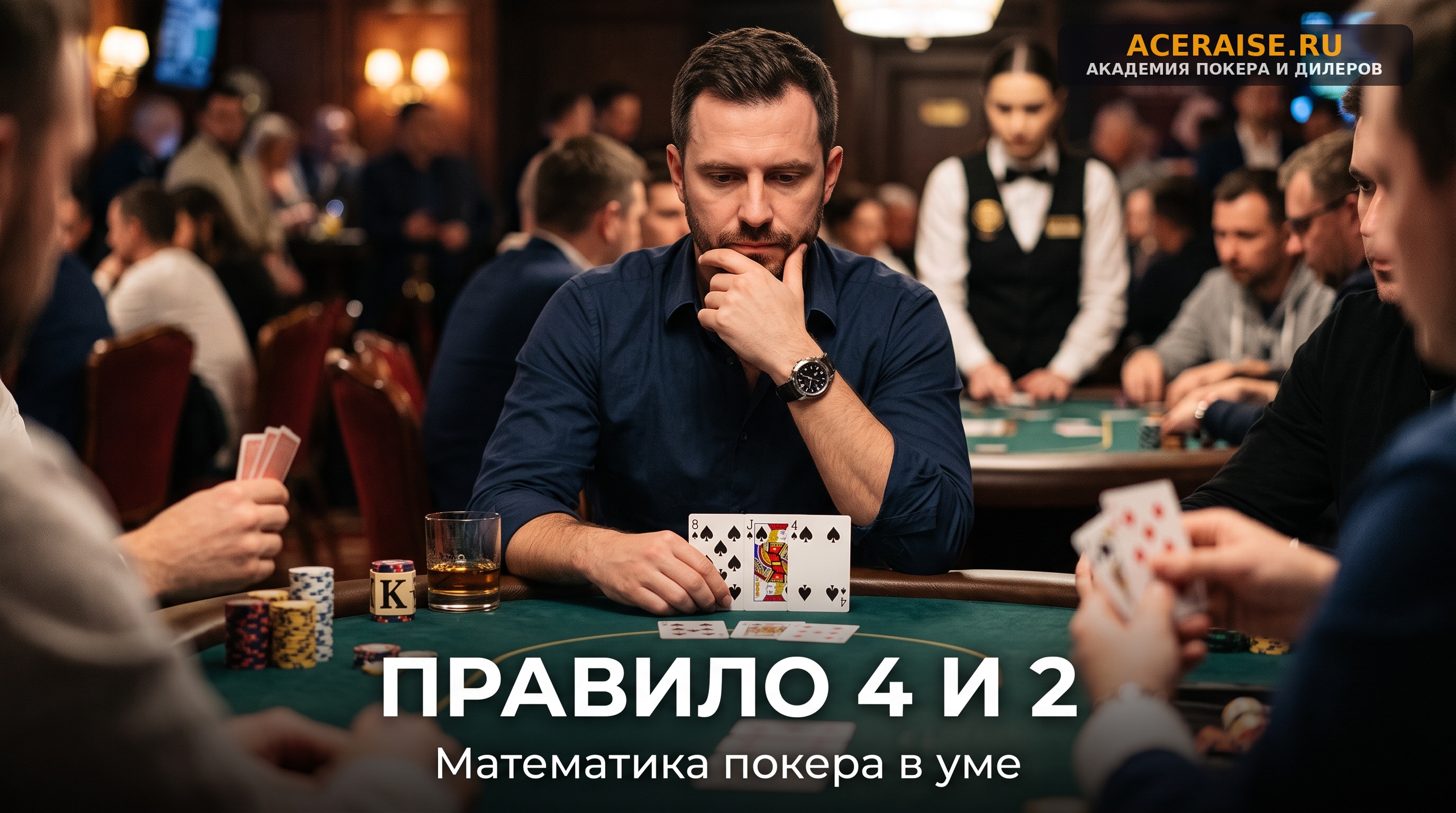 Правило 4 и 2: как быстро считать вероятность собрать флеш или стрит на постфлопе