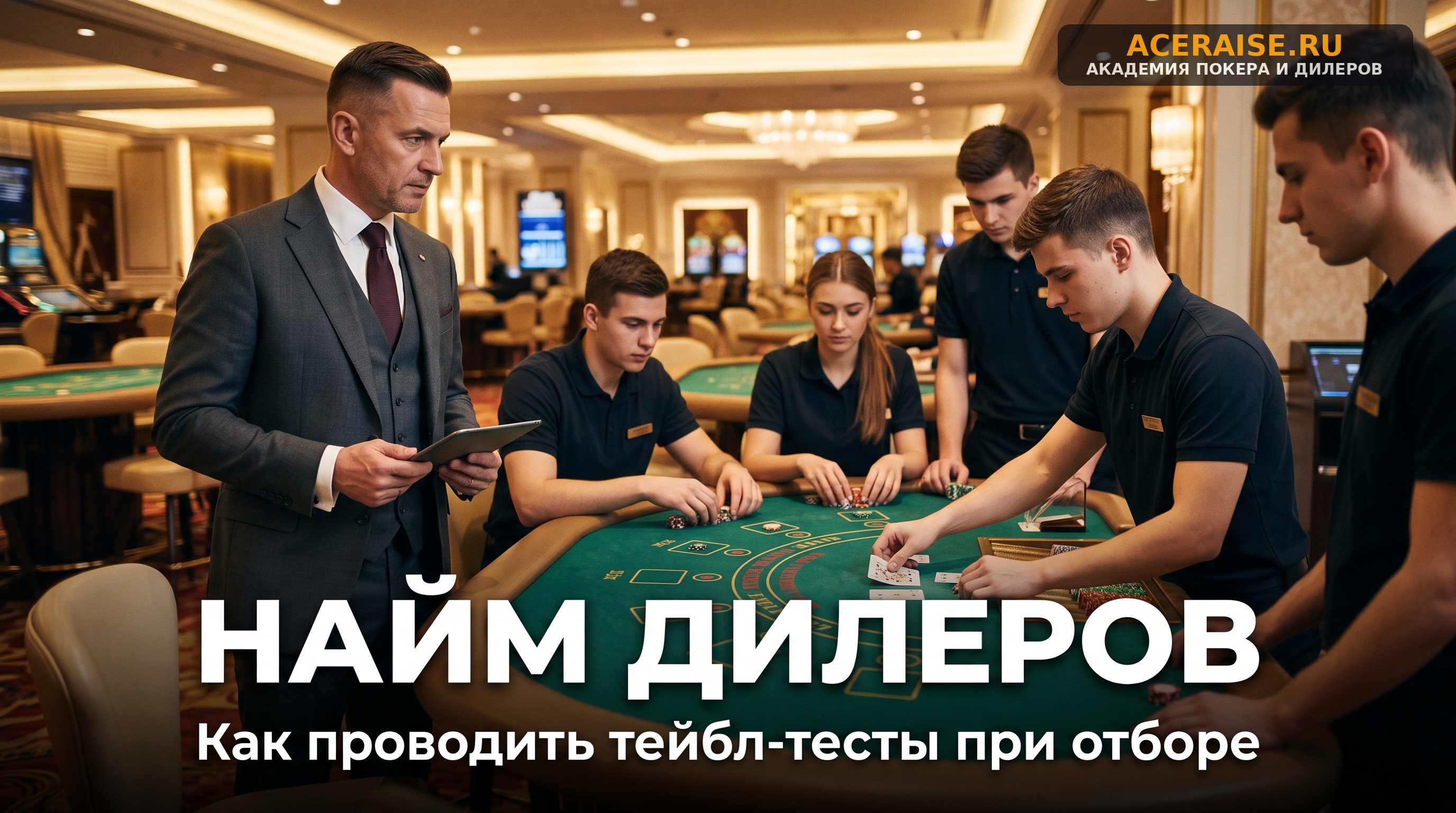 Подбор и найм персонала для покерного клуба: где искать профессиональных дилеров и как проводить массовые тейбл-тесты