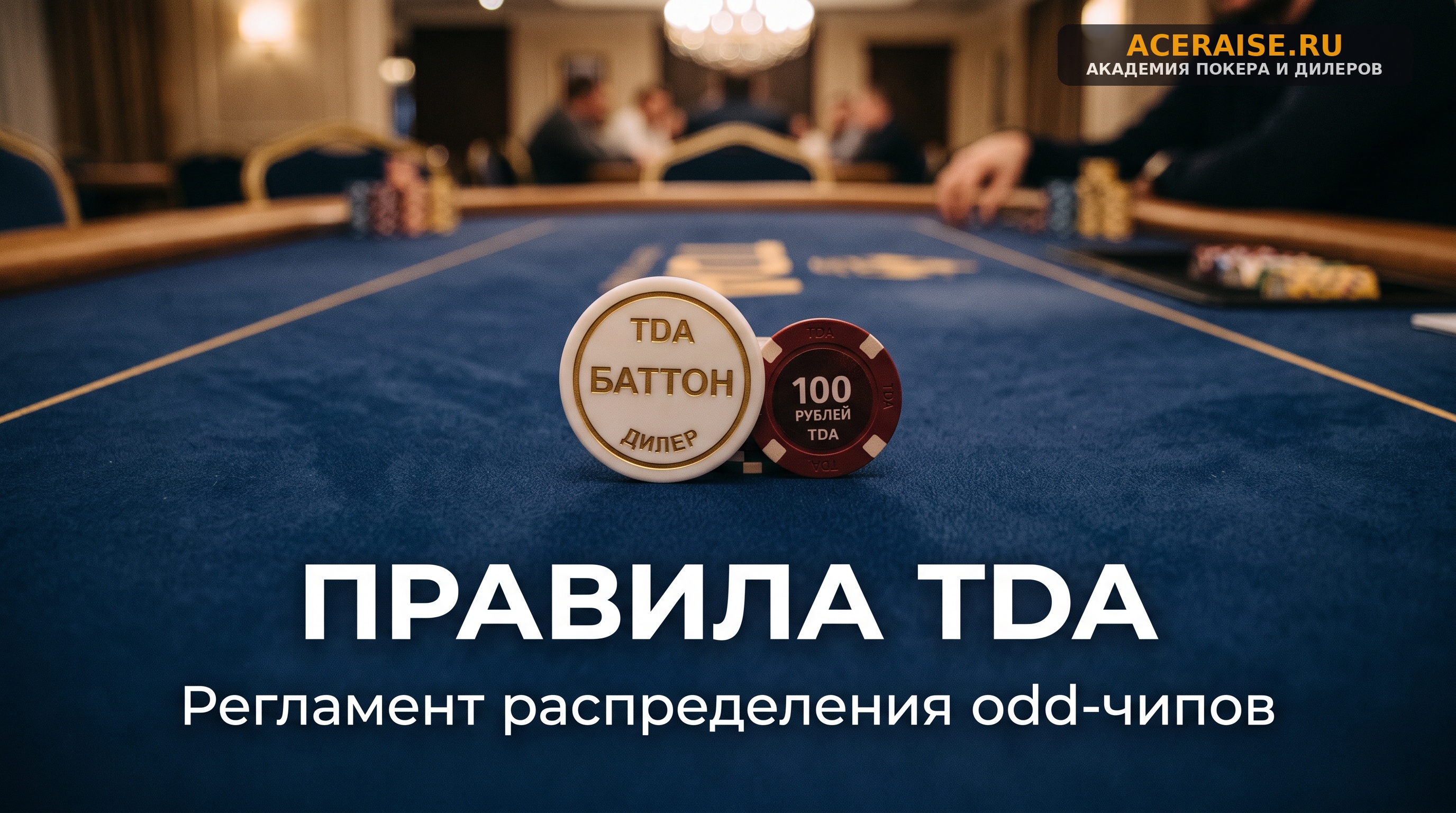 Деление нечетной фишки при сплит-поте: регламент TDA для кэш-игры и турниров