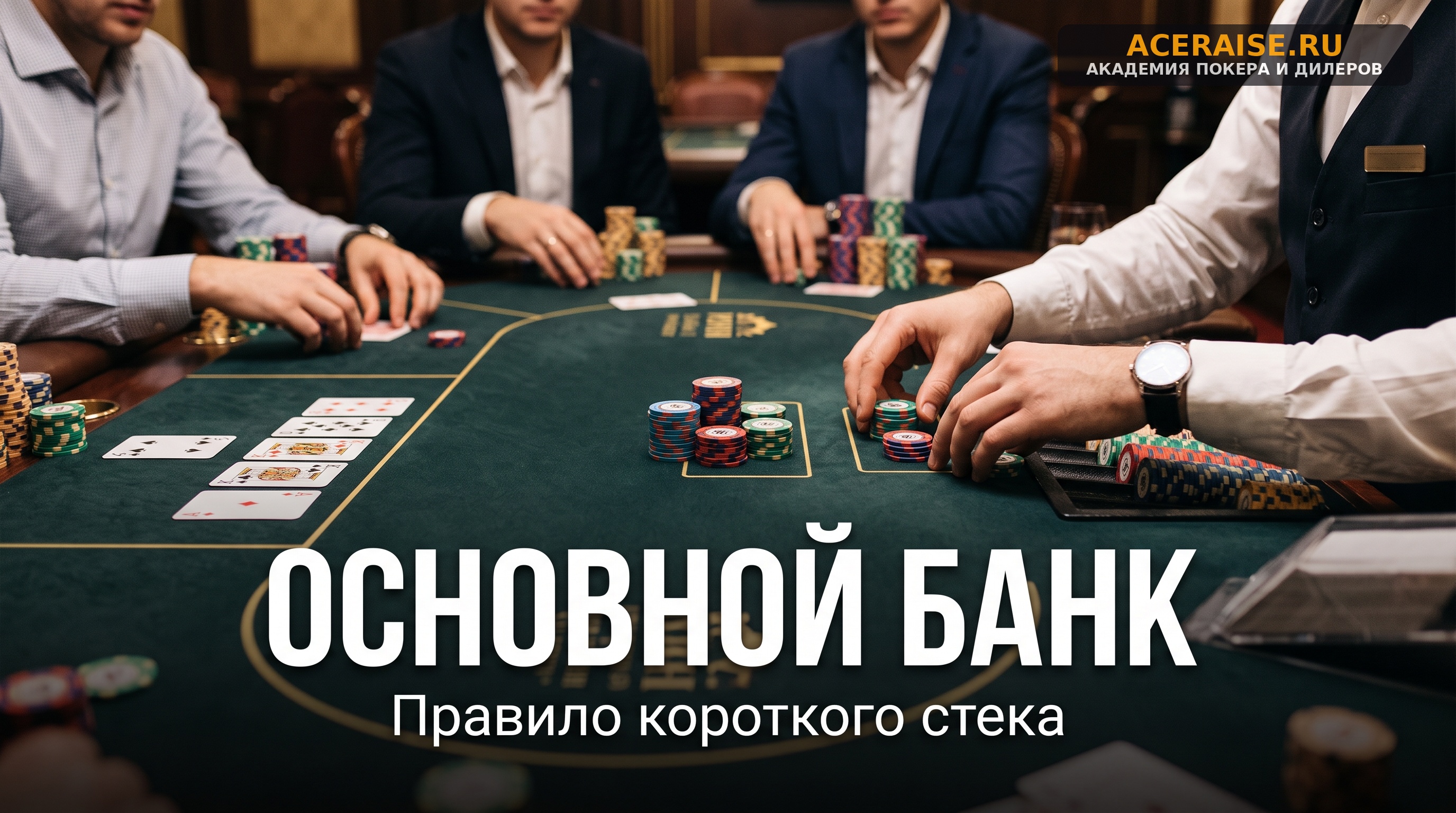 Пошаговый алгоритм расчета сайд-пота при одном коротком стеке (3-way All-in)