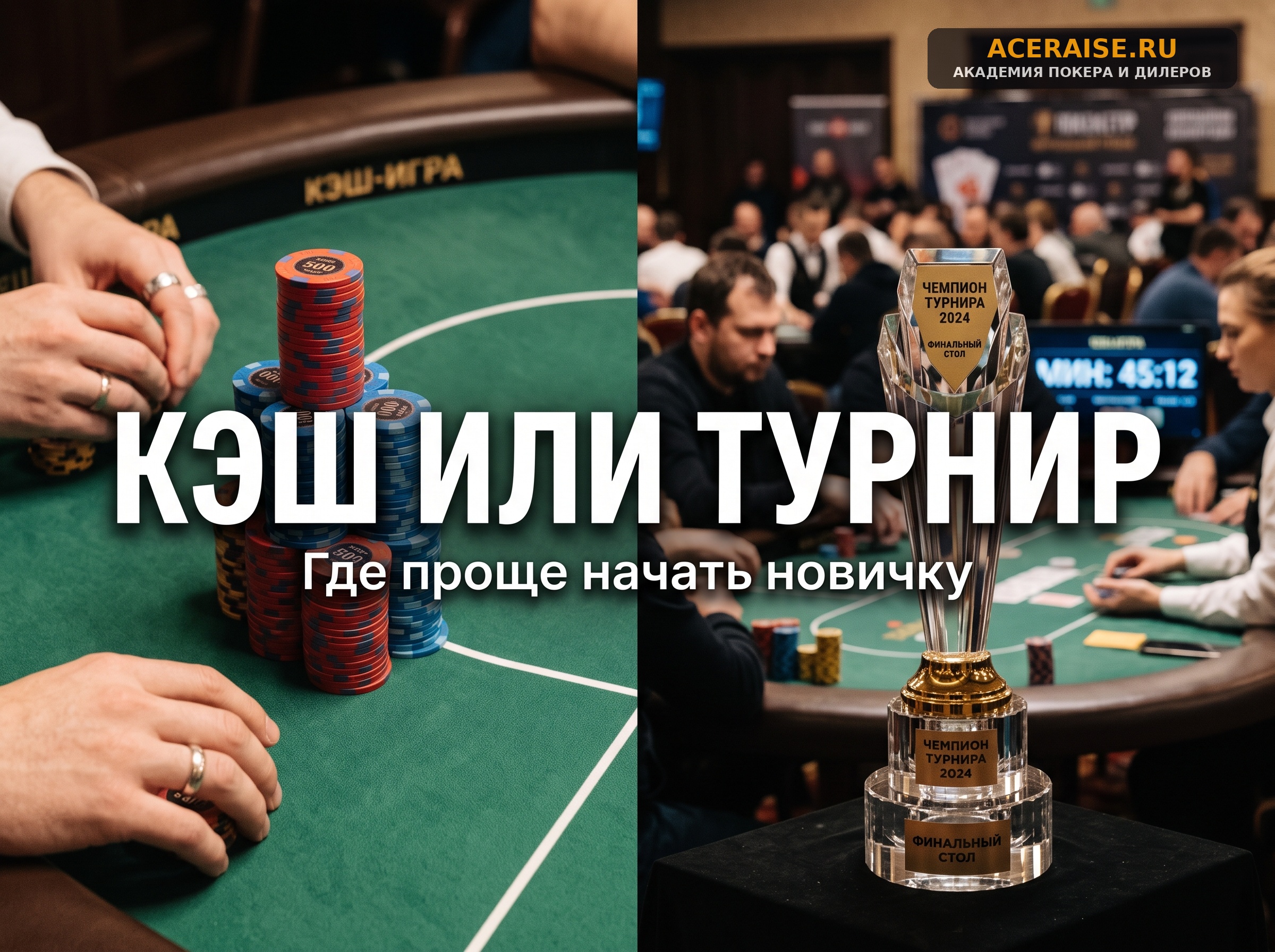 Кэш против турниров: главные отличия и почему новичку стоит начать с кэш-игры